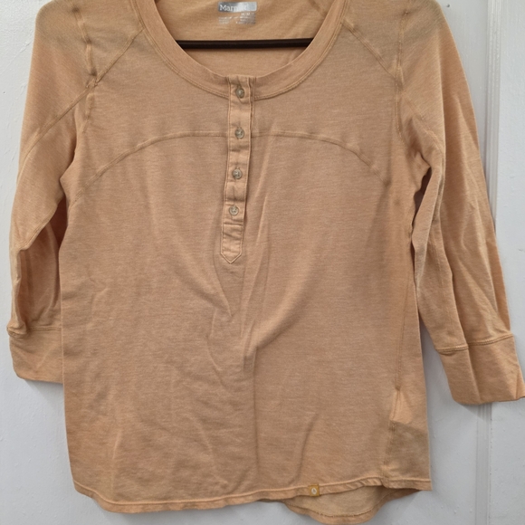 Marmot Women’s Henley Performance Top – Style M47760 – Size Medium (Yellow) - Picture 1 of 9